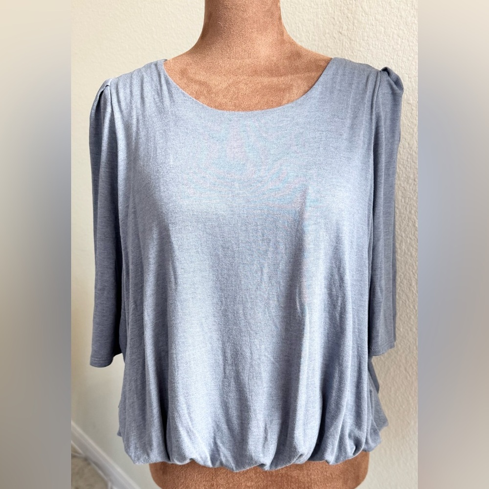 Anthropologie Eri + Ali Elegant Blue Heather Women's Top